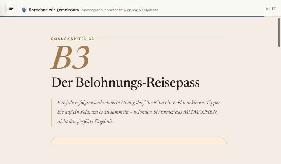 Bonuskapitel B3 — Der Belohnungs-Reisepass